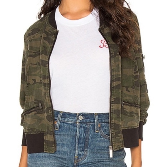 Sanctuary camo zip up jacket size L - Picture 1 of 9